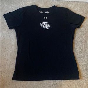 Black Under Armour Towson tiger heat gear t-shirt